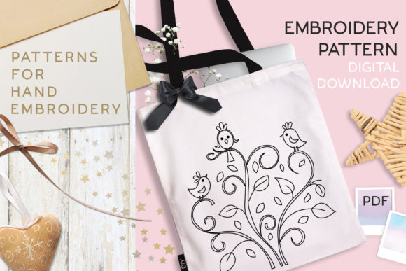 Birds Tree Hand Embroidery: A Charming Seasonal Design