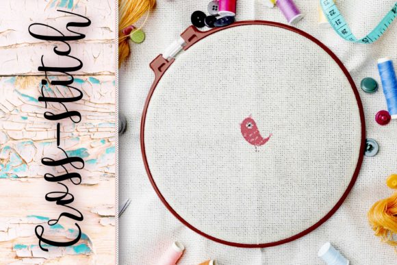 Charming Embroidery Cross-stitch Bird of Paradis