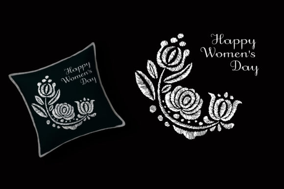 Charming Greeting Card. Embroidery for Handmade Gifts