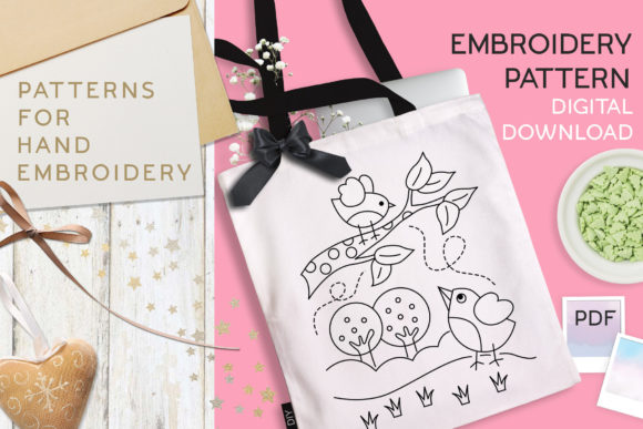 Charming Hand Embroidery Pattern Birds