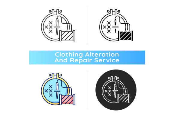 Embroidery Black Linear Icon: A Versatile Design