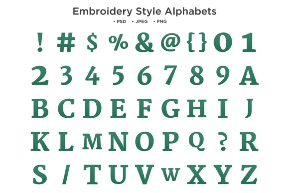 Embroidery Style Alphabet: A Versatile Typography Pack