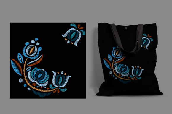 Exploring Embroidery on a Black Background