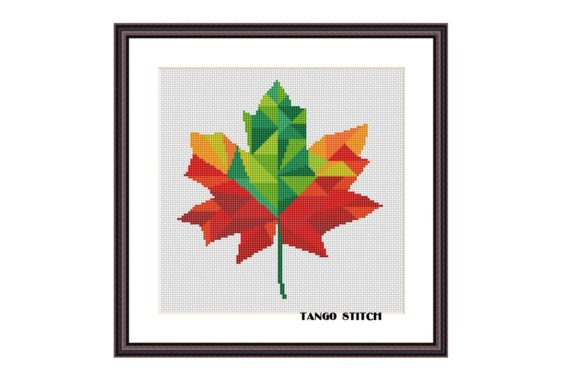 Geometric Maple Leaf for Stylish Apparel