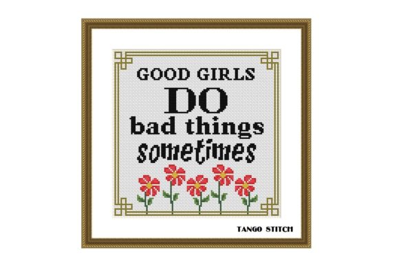 Good Girls Funny Cross Stitch Pattern Review