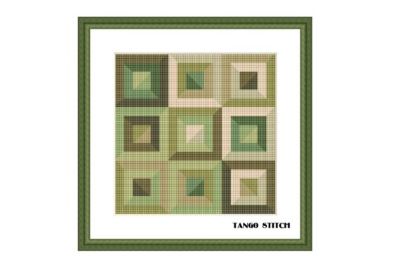 Green Squares: A Versatile Cross Stitch Design