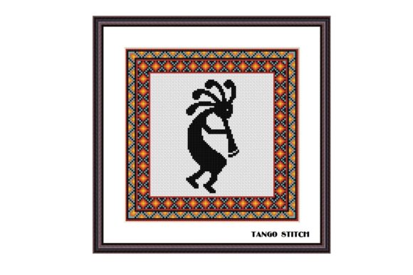 Kokopelli Ethnic Ornament: A Charming Cross Stitch