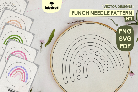 Punch Needle Embroidery Rainbow PDF Hoop Review