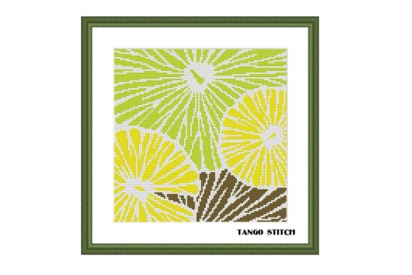 Review: Green Simple Embroidery Flower Abstract