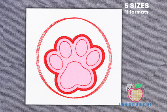 Review of Dog Paw Print Embroidery Design
