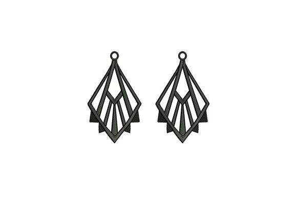 Review of Grey Earrings Embroidery Design