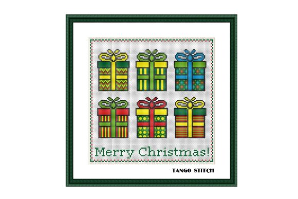 Simple Gift Boxes Christmas Cross Stitch