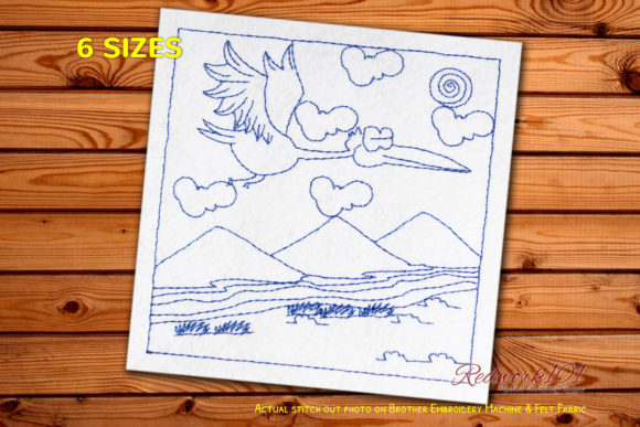 Stork Flying Embroidery Design: A Detailed Review